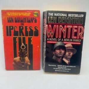 Len Deighton Bundle The Ipcress File & Winter VTG PB 70s 80s Thriller Spy